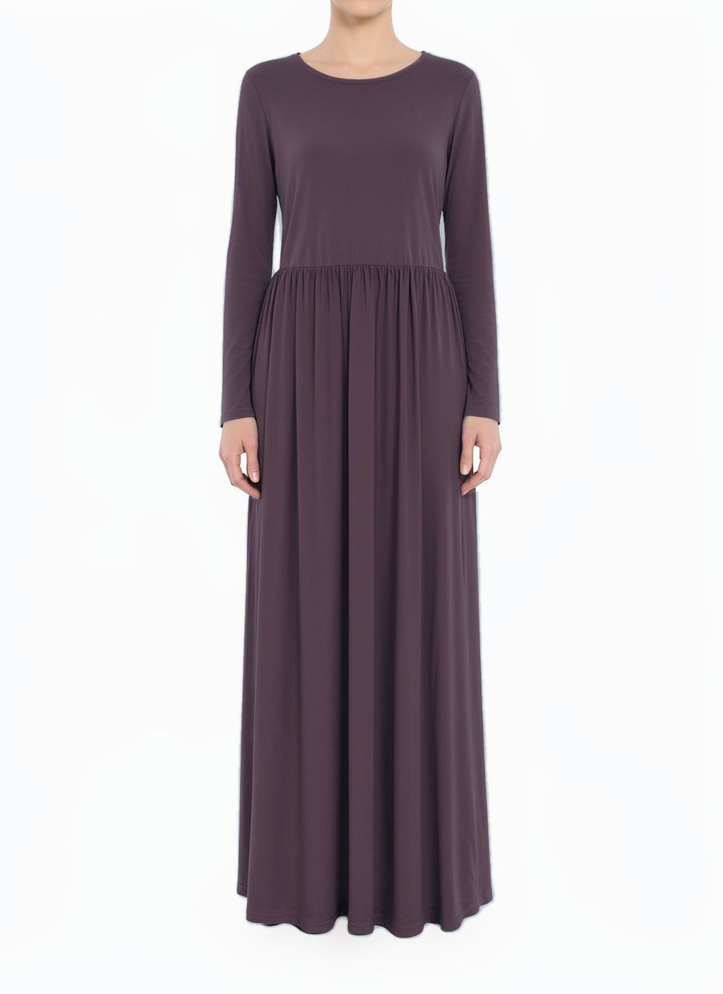 Dusty Rose Milk Silk Modest Maxi Dress