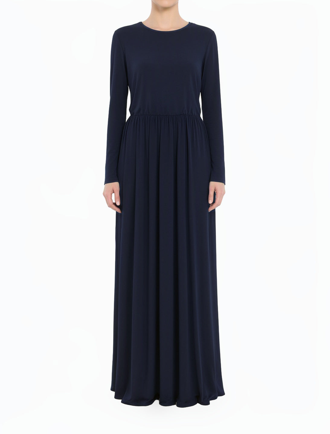 Navy Original Milk Silk Maxi Dress