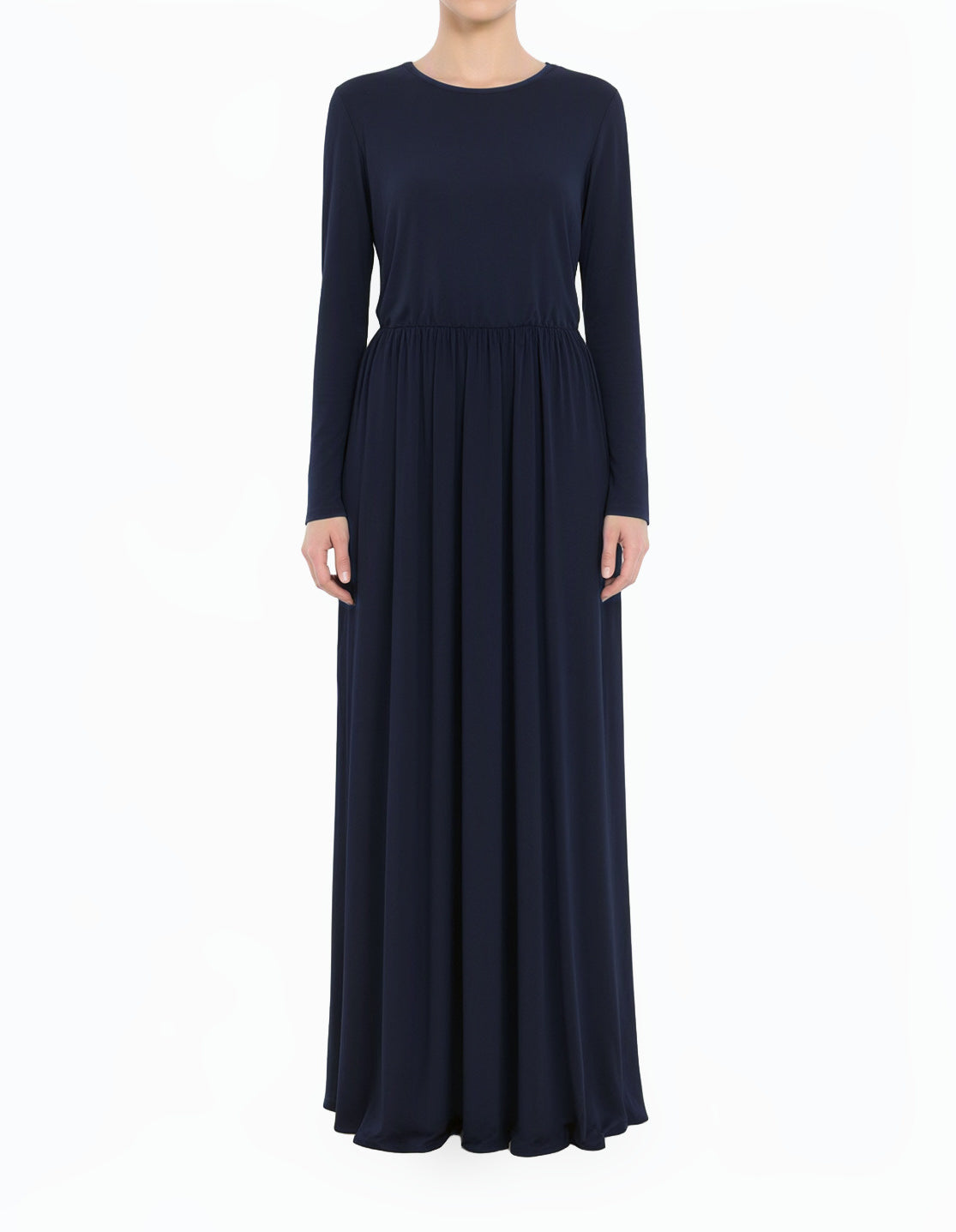 Navy Original Milk Silk Maxi Dress