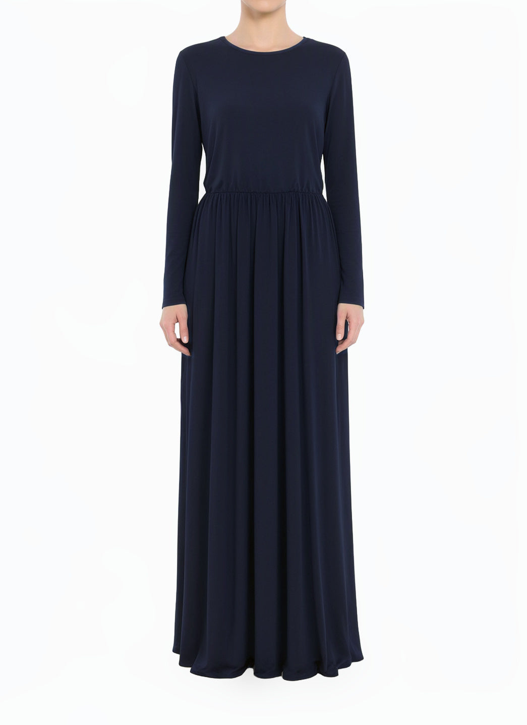 Navy Original Milk Silk Maxi Dress