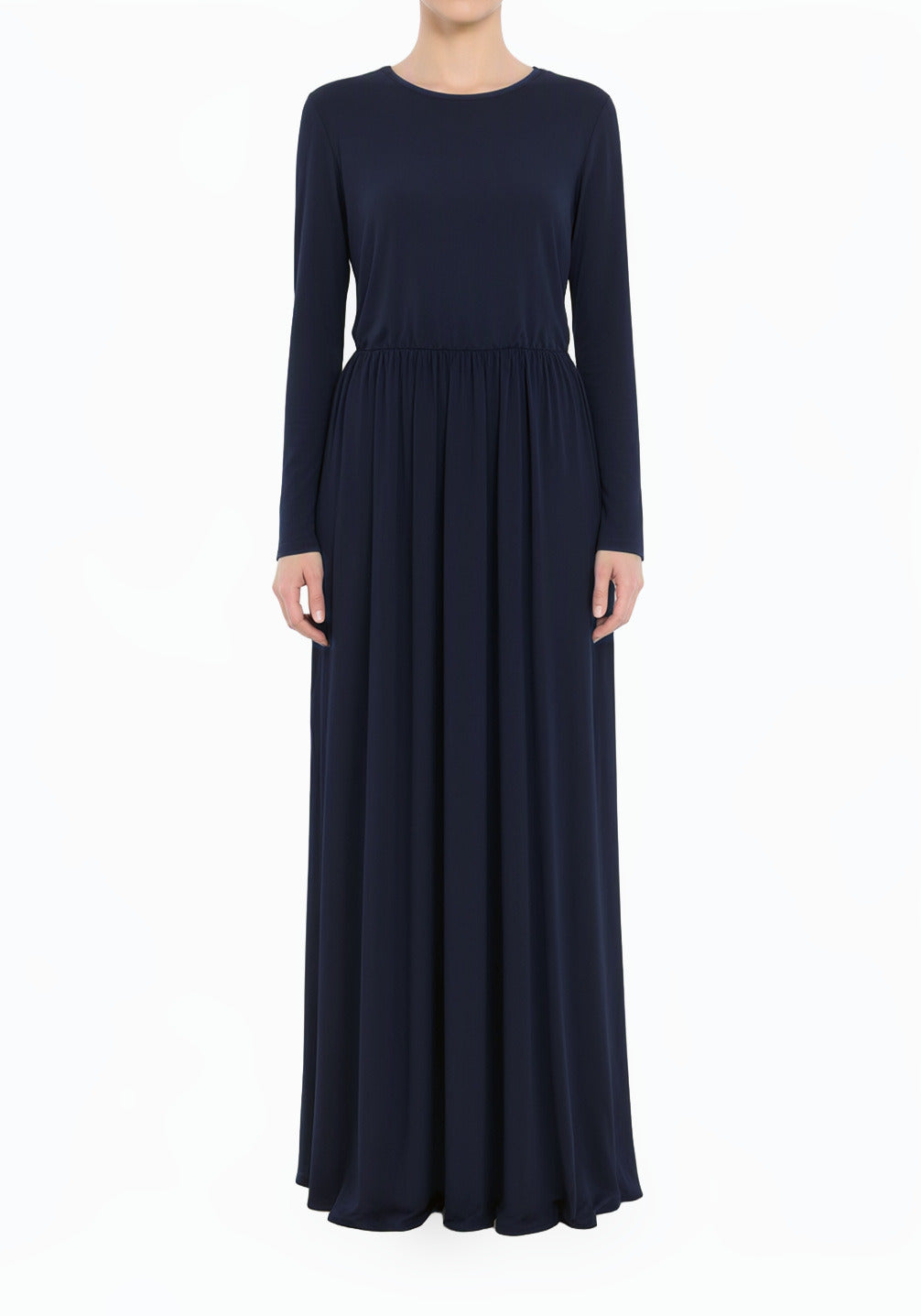 Navy Original Milk Silk Maxi Dress