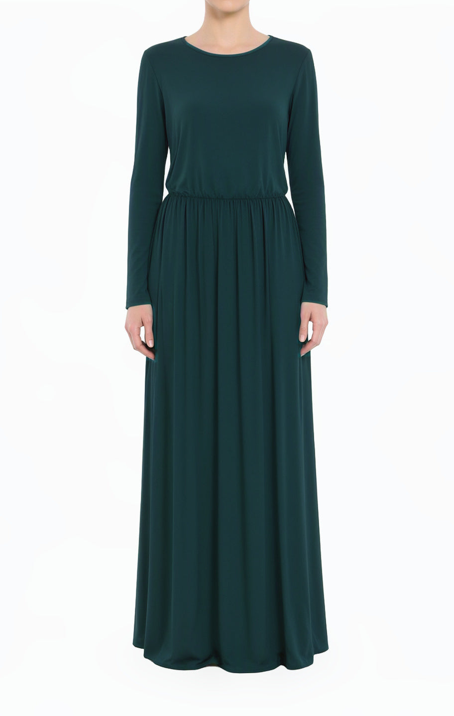 Teal Original Milk Silk Maxi Dress