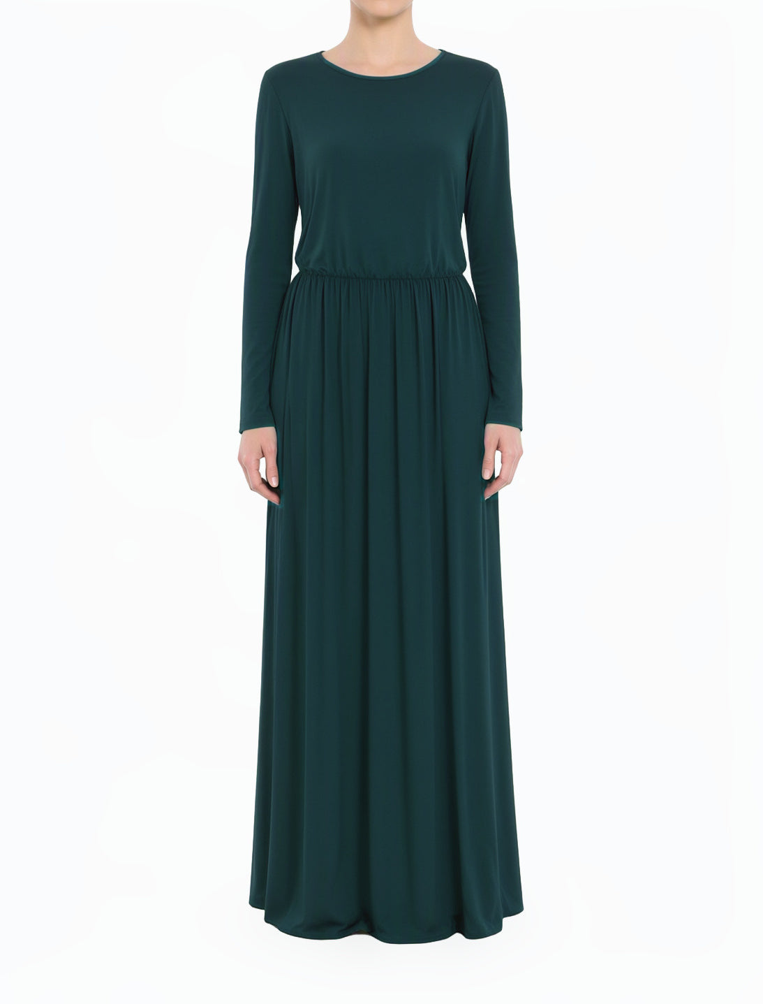 Teal Original Milk Silk Maxi Dress