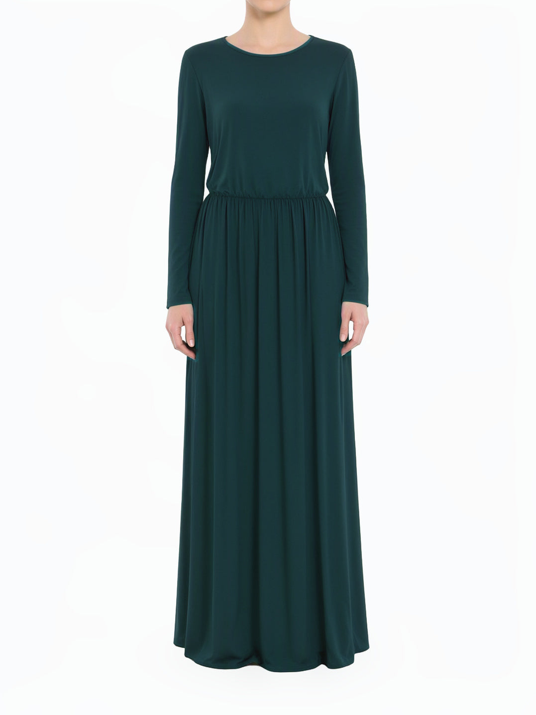 Teal Original Milk Silk Maxi Dress