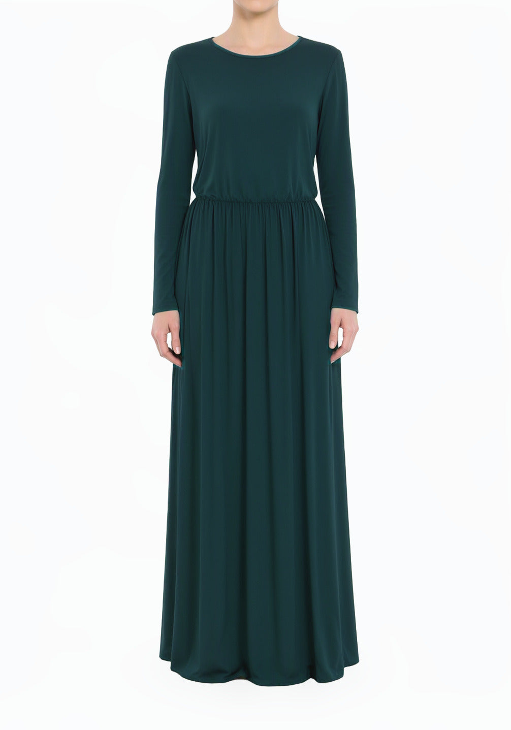 Teal Original Milk Silk Maxi Dress