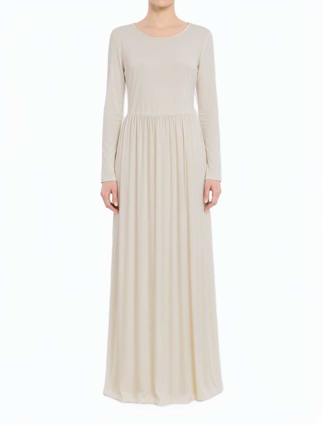 Vanilla Original Milk Silk Modest Maxi Dress