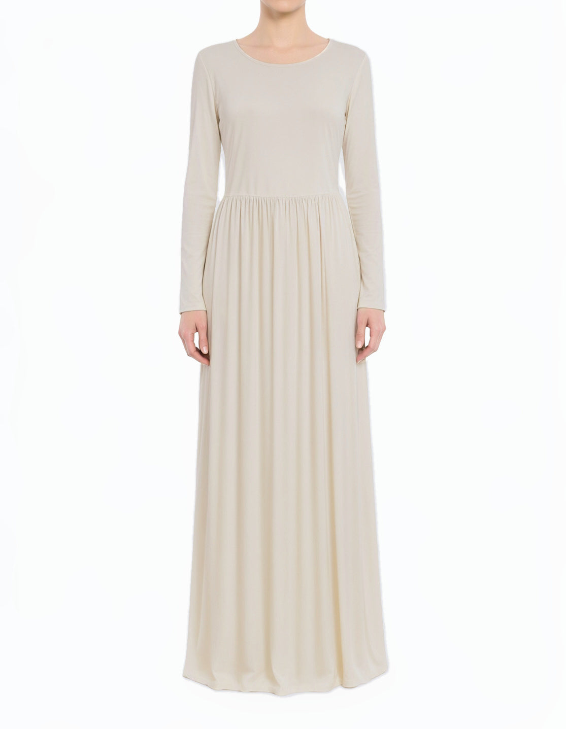 Vanilla Original Milk Silk Modest Maxi Dress