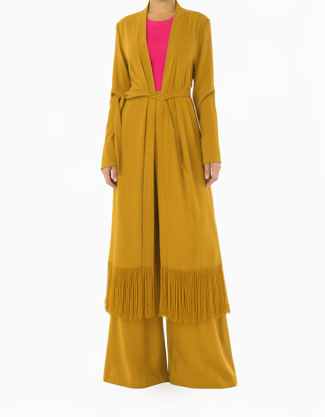 Mustard Fringe detail Matching set