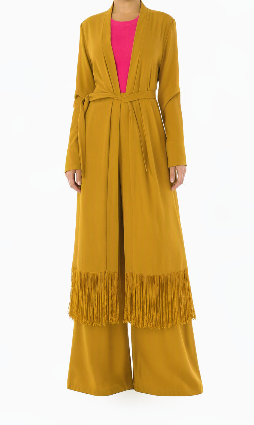 Mustard Fringe detail Matching set