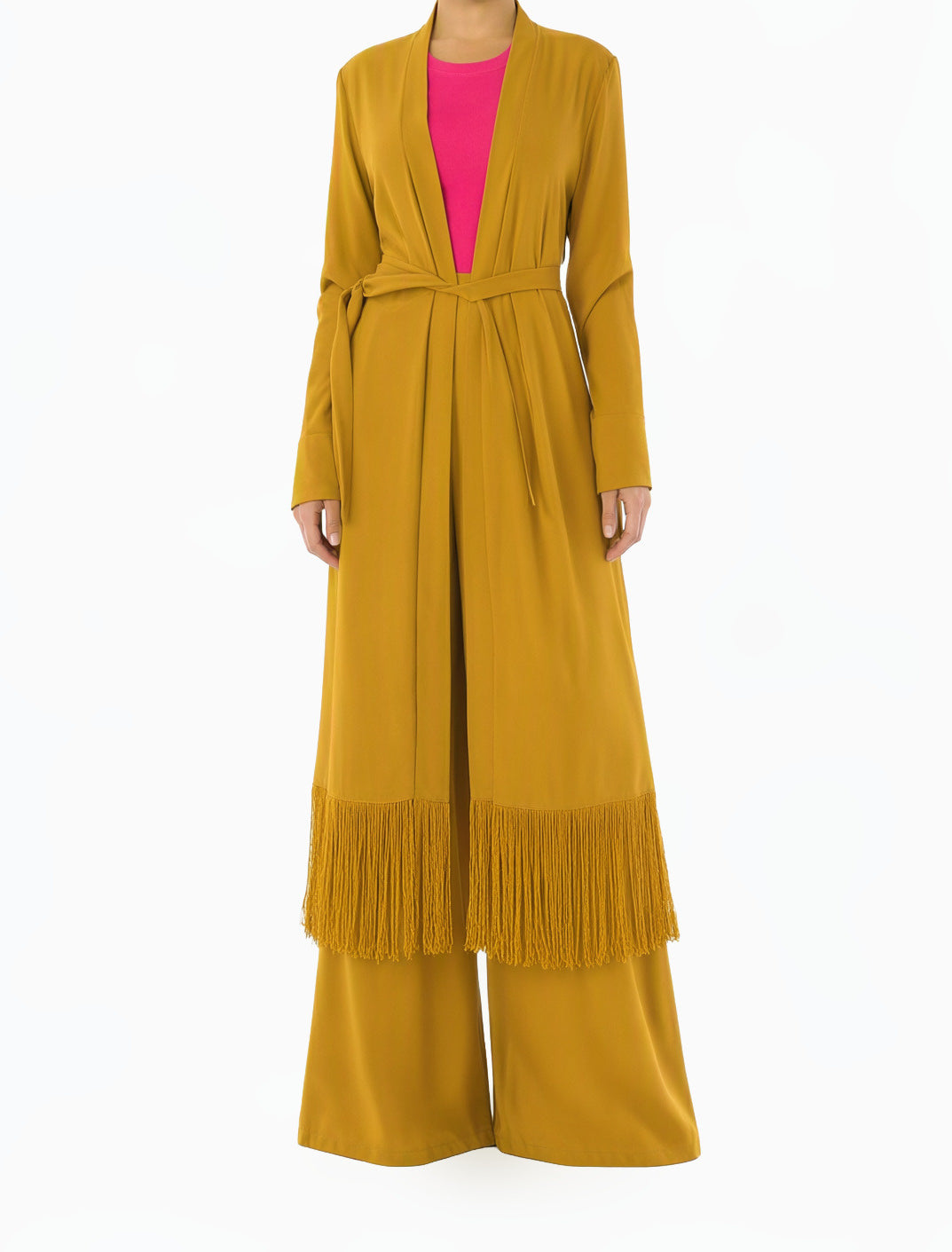 Mustard Fringe detail Matching set