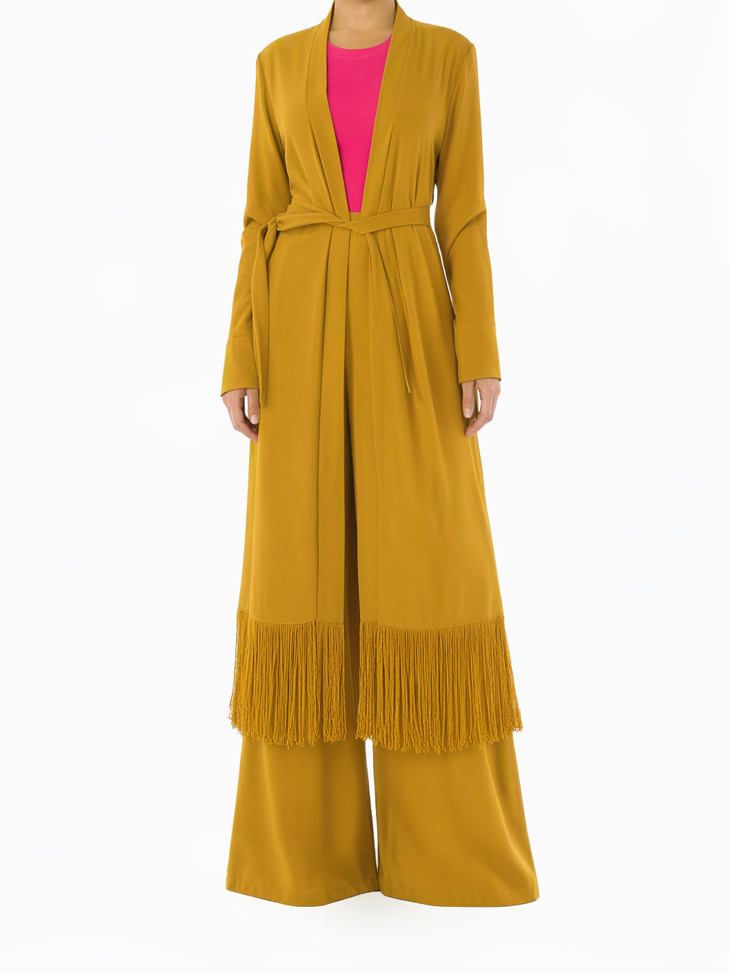 Mustard Fringe detail Matching set