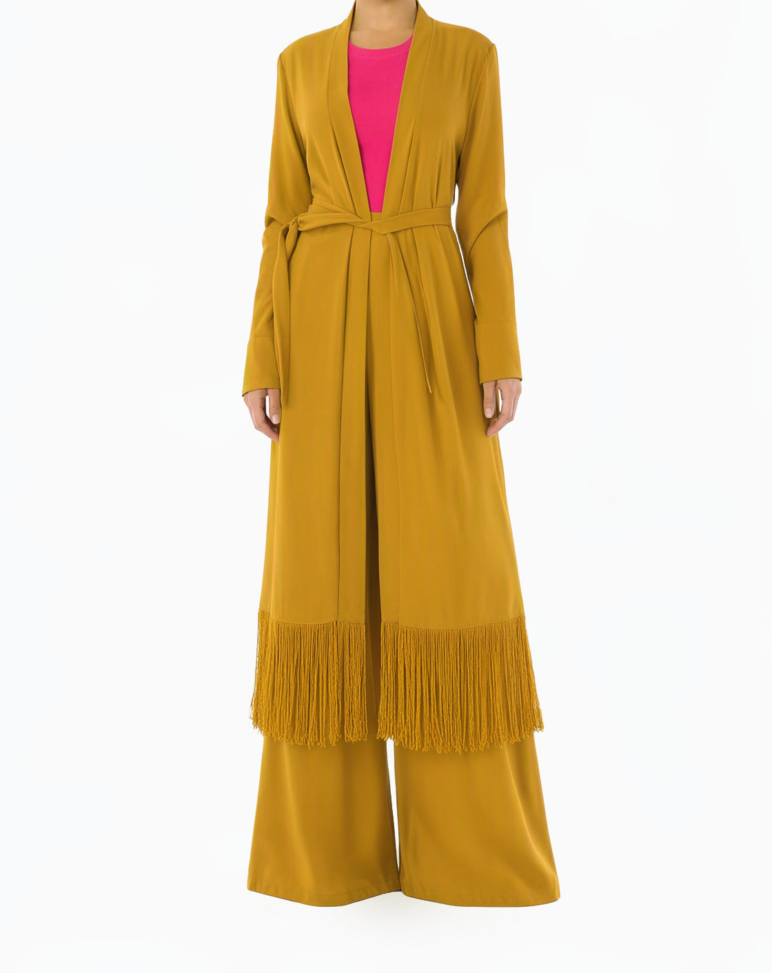 Mustard Fringe detail Matching set