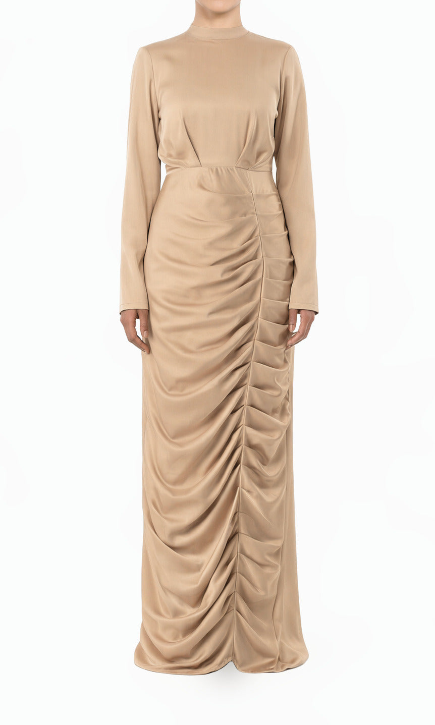 Chia My Love for Satin Modest Maxi Dress
