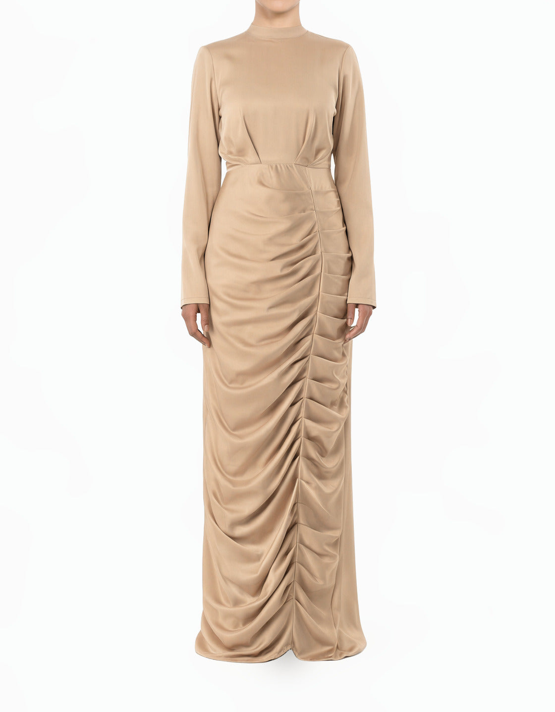 Chia My Love for Satin Modest Maxi Dress