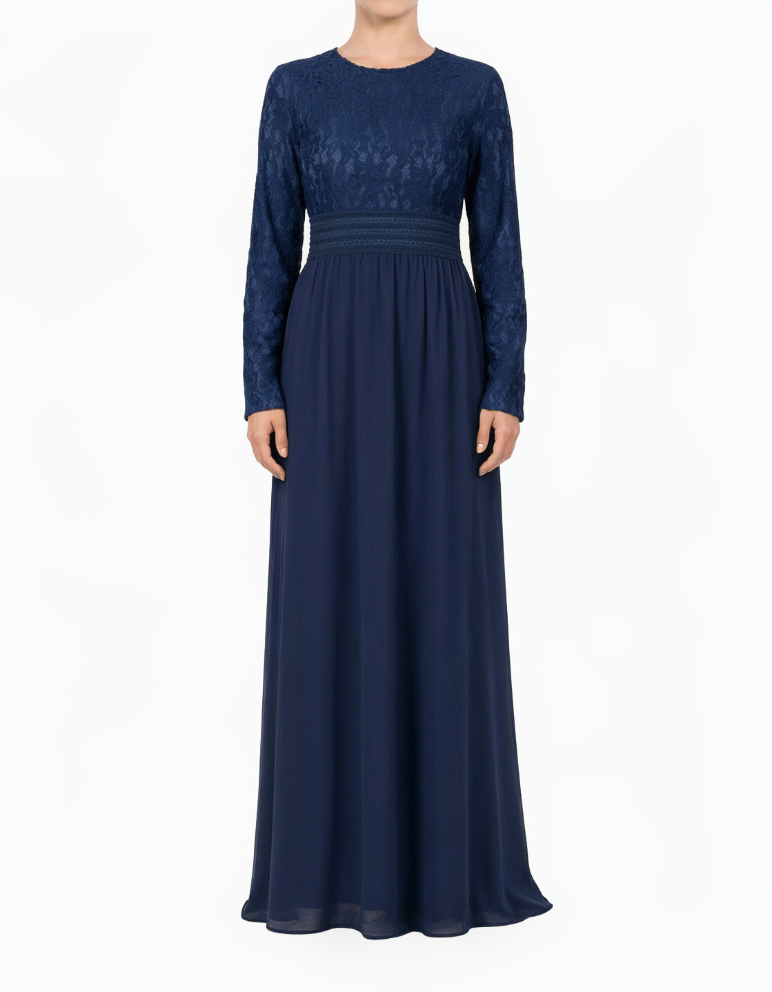 Navy Blue Dreaming Lilliana Modest Maxi Dress
