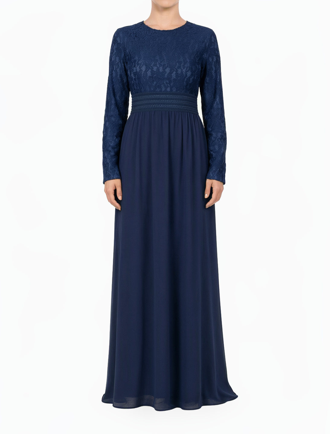 Navy Blue Dreaming Lilliana Modest Maxi Dress