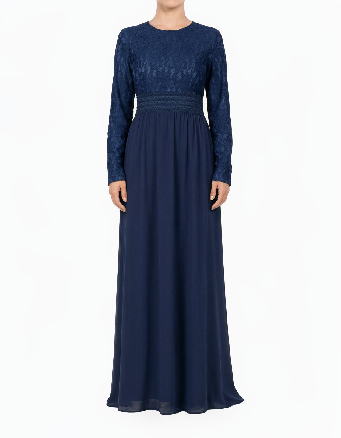 Navy Blue Dreaming Lilliana Modest Maxi Dress