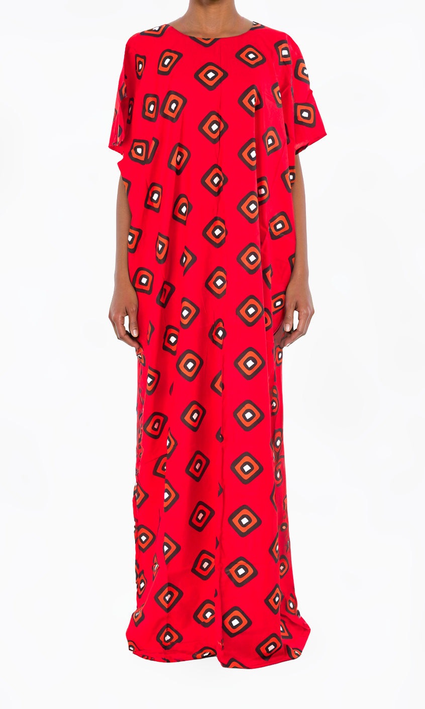 Dark Red Aminah Bati Dress