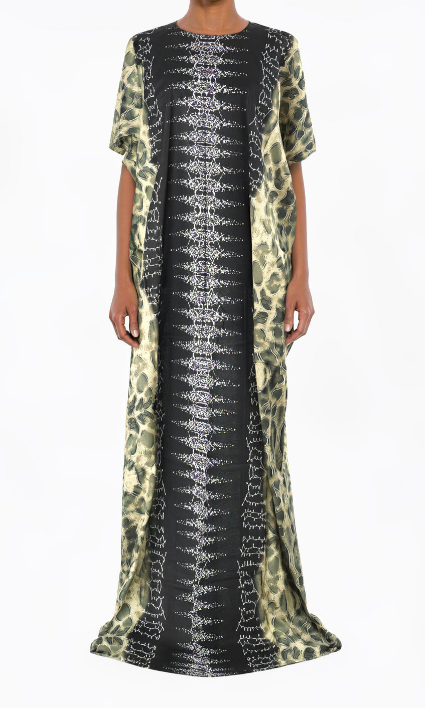 Olive Aztec Bati Dress
