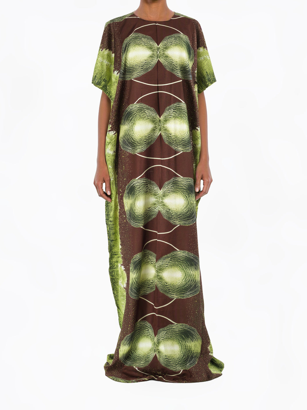 Olive Green orbiting beauty Bati Dress