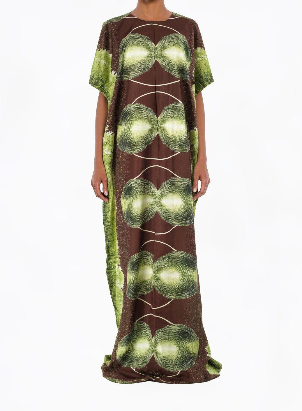 Olive Green orbiting beauty Bati Dress