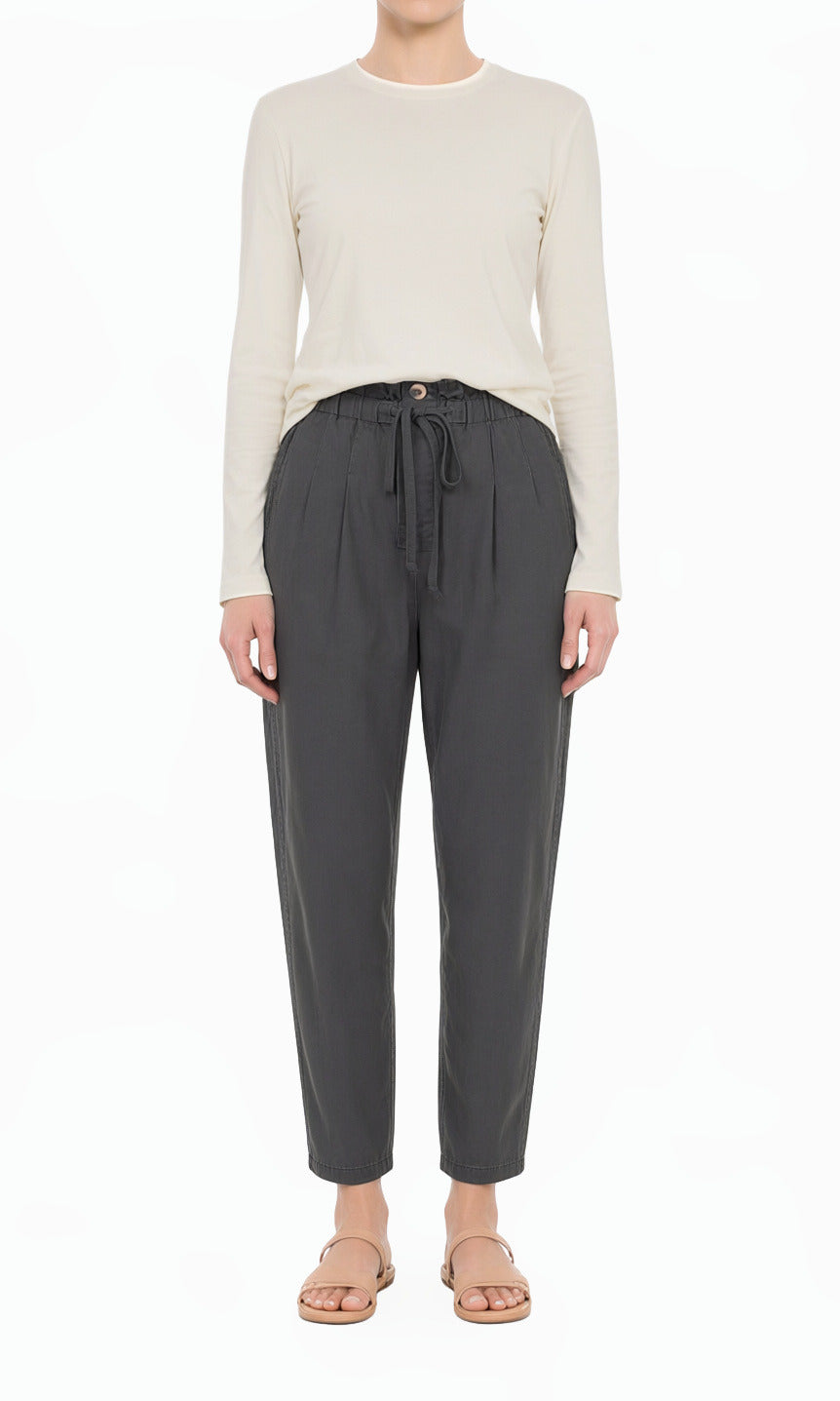 Ash Gray paperbag waist pants
