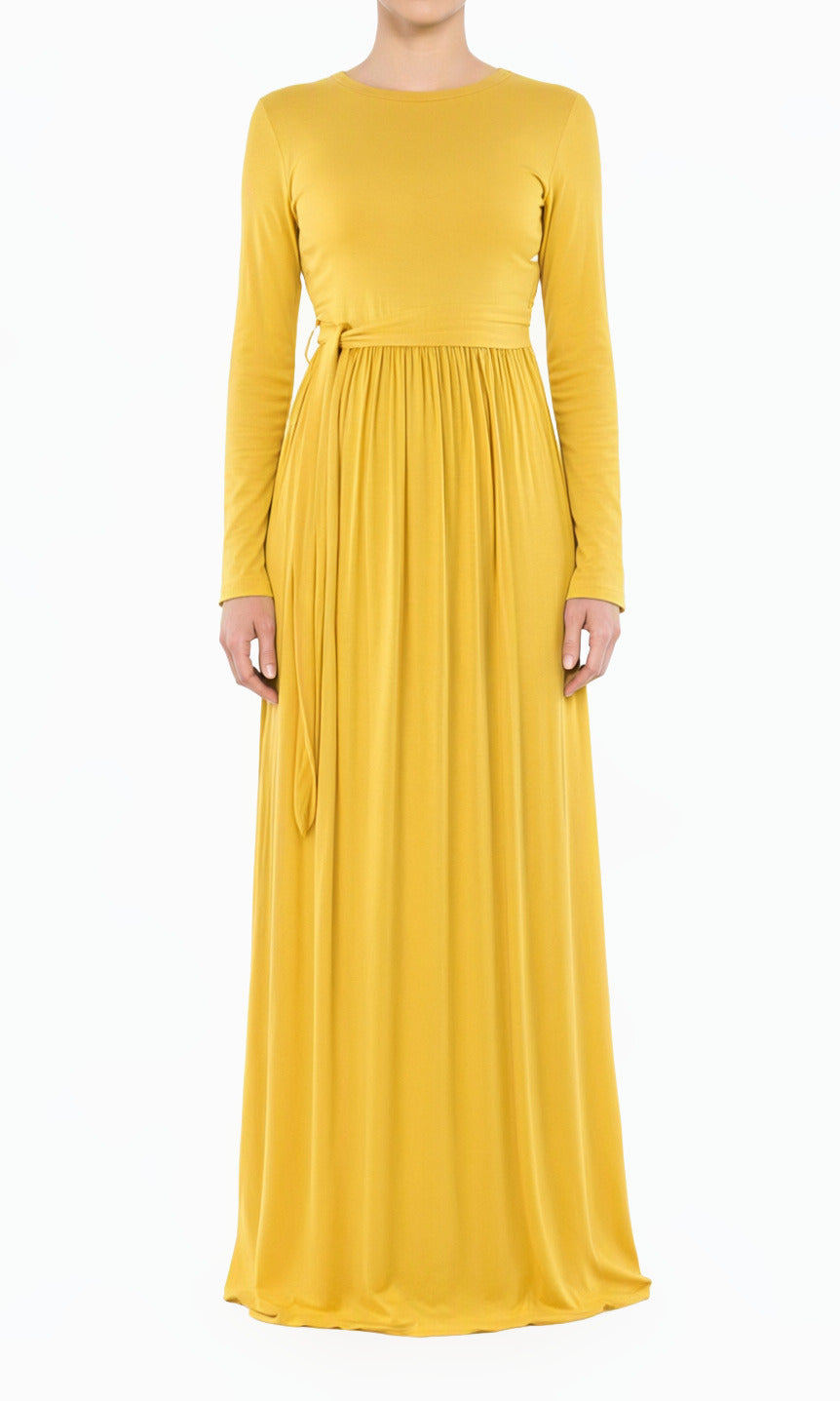 Pineapple yellow Cotton Candy Jersey Maxi Dress ( Extra Soft)
