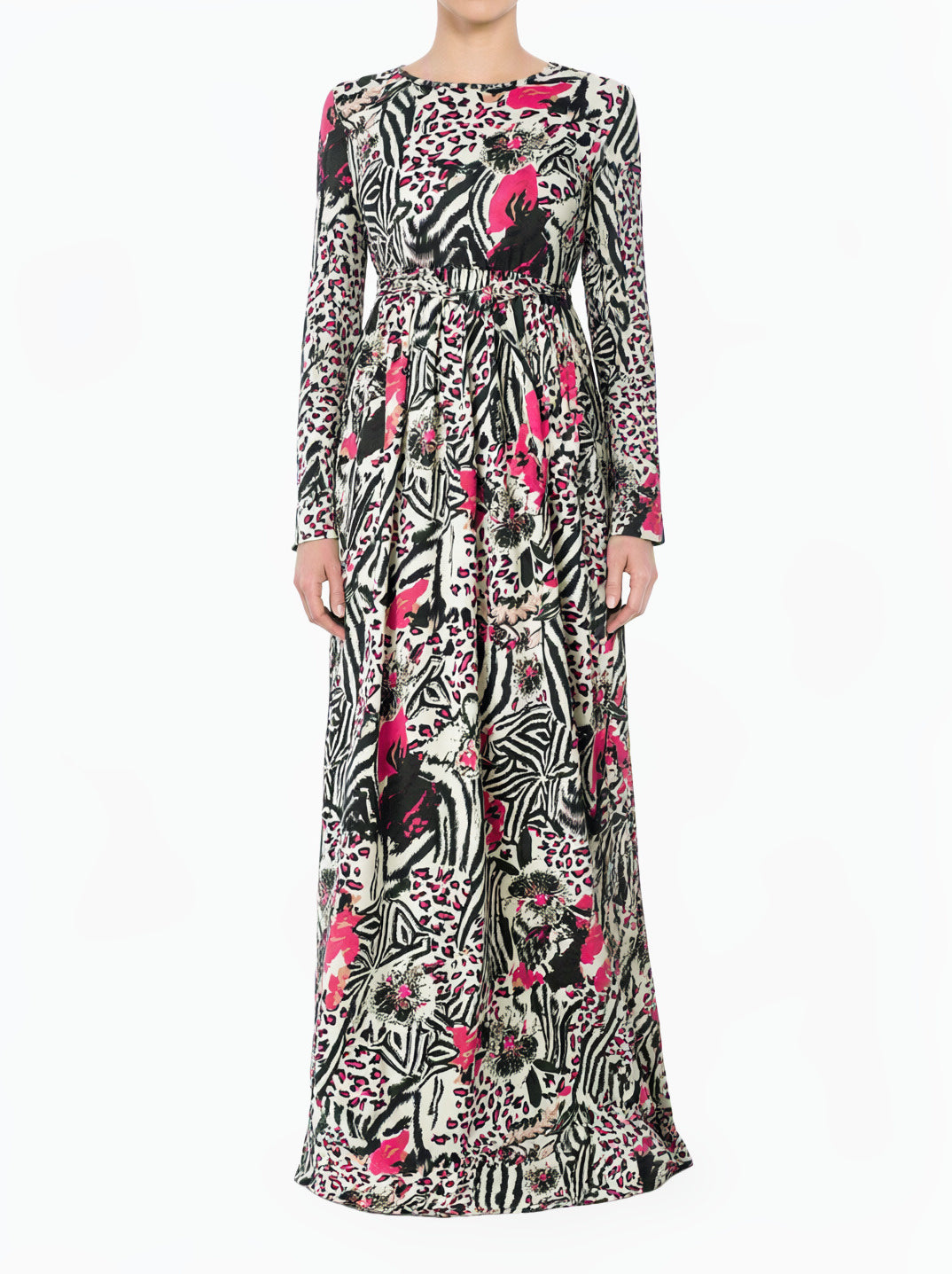Coquette Pink Animal Modest Maxi Dress