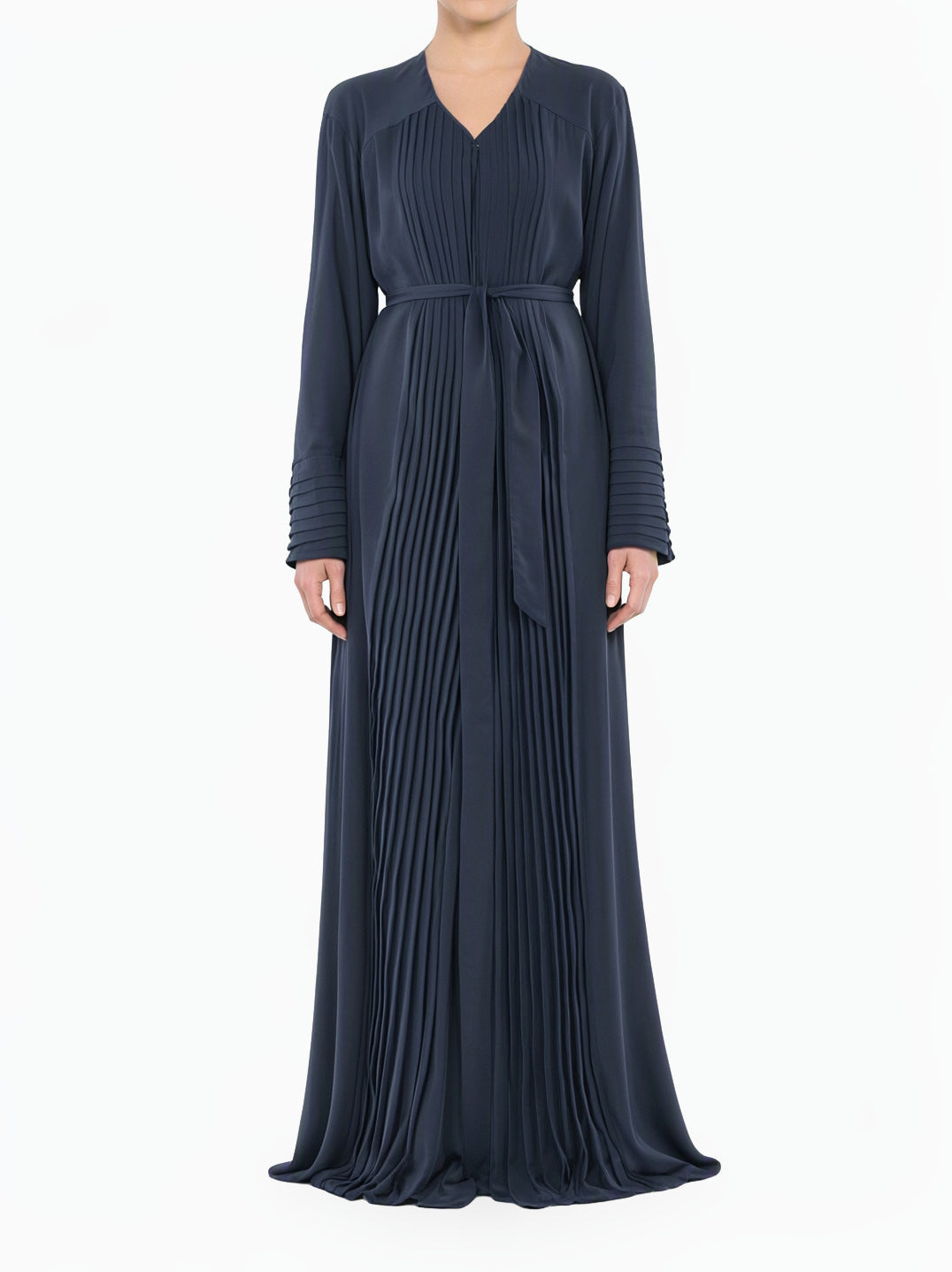 Navy Pleated simple, yet elegant abaya