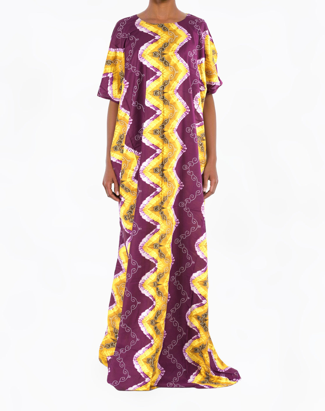 plum Chevron print Bati Dress