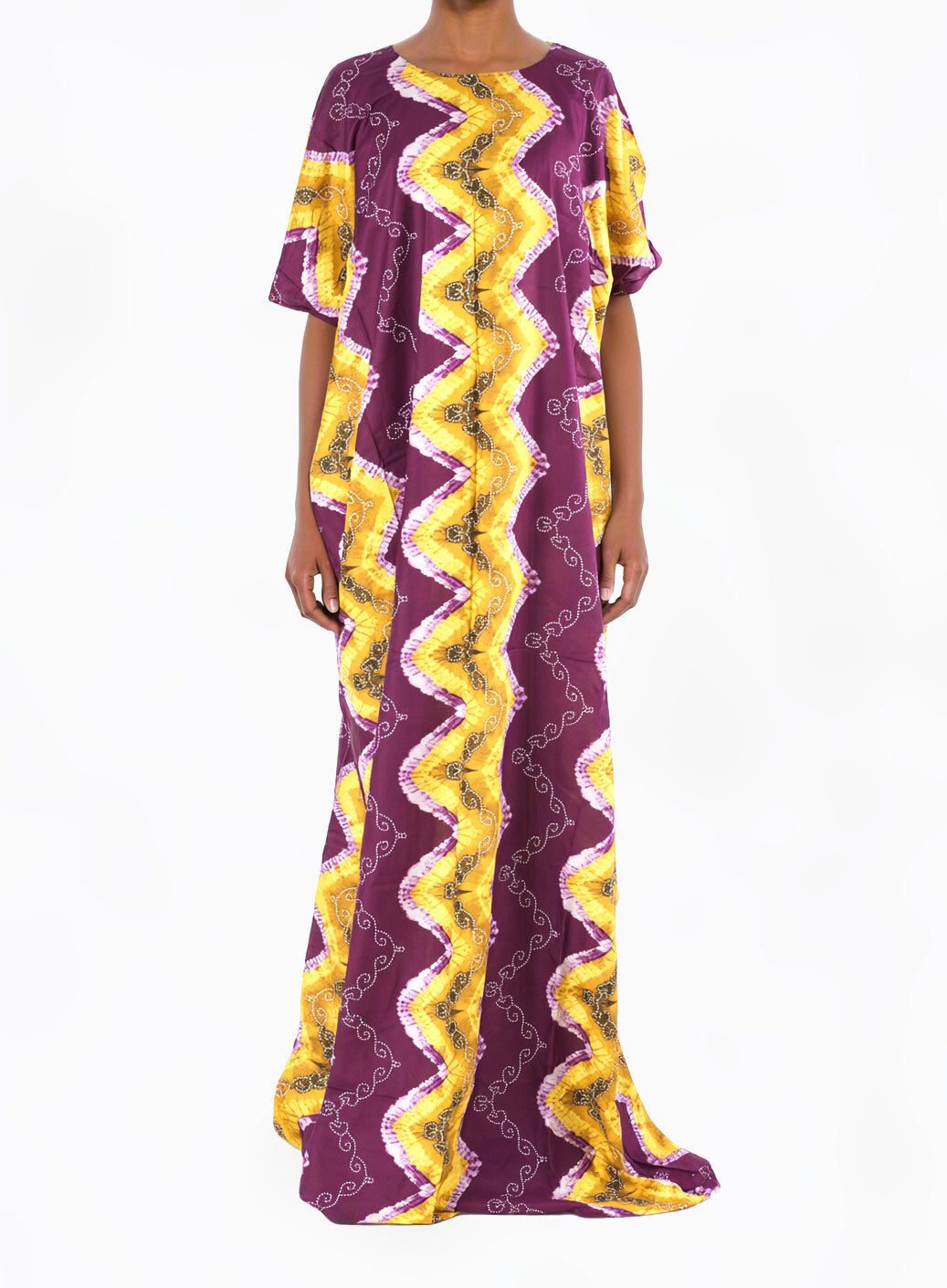 plum Chevron print Bati Dress