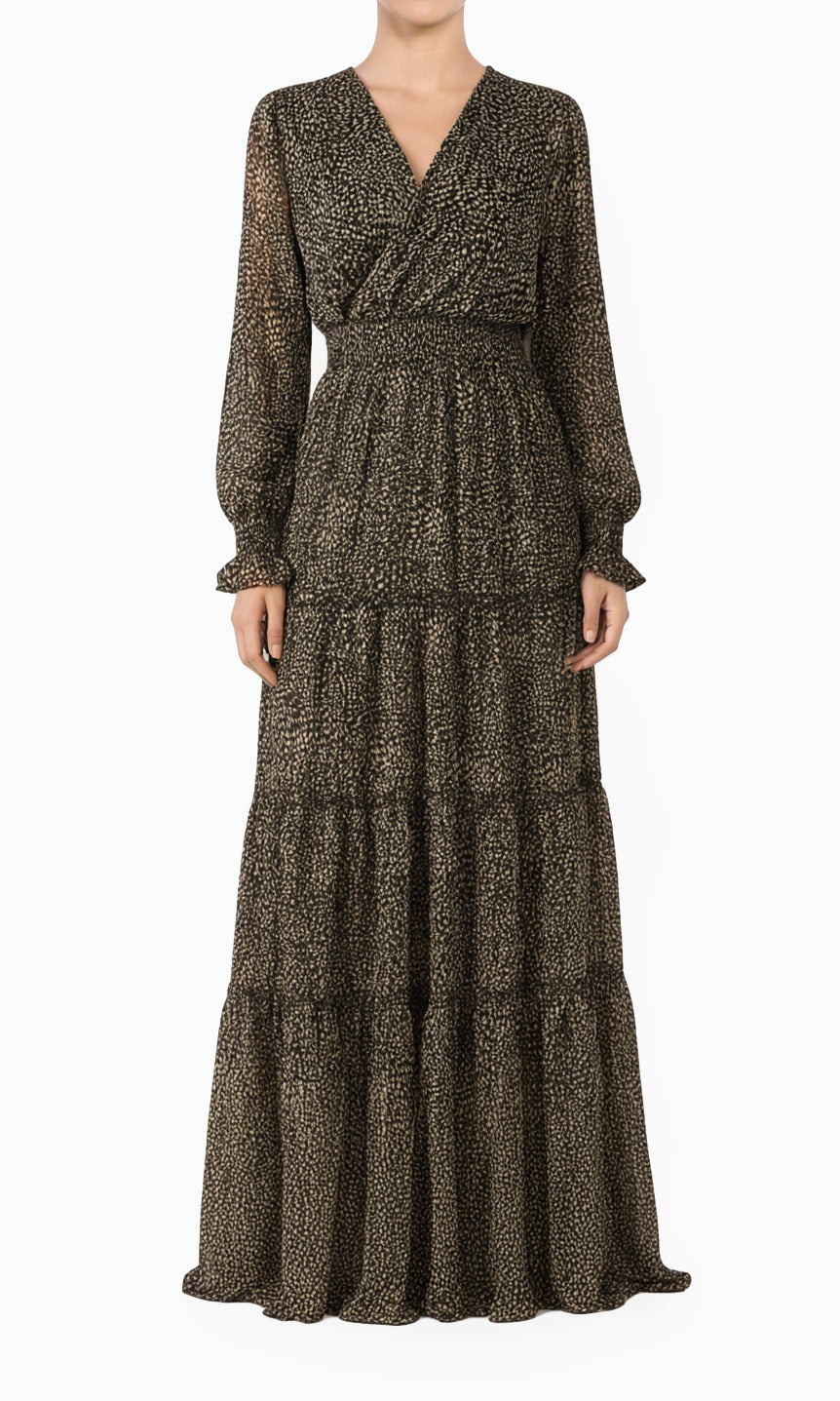 Pretty Petite Tiered Modest Maxi Dress