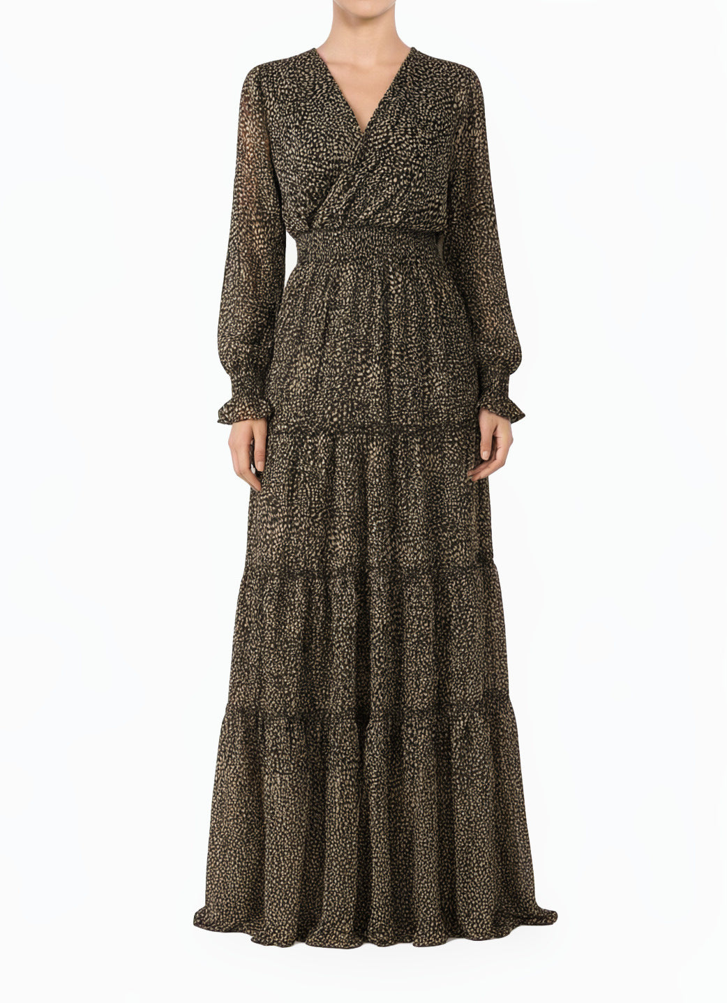 Pretty Petite Tiered Modest Maxi Dress