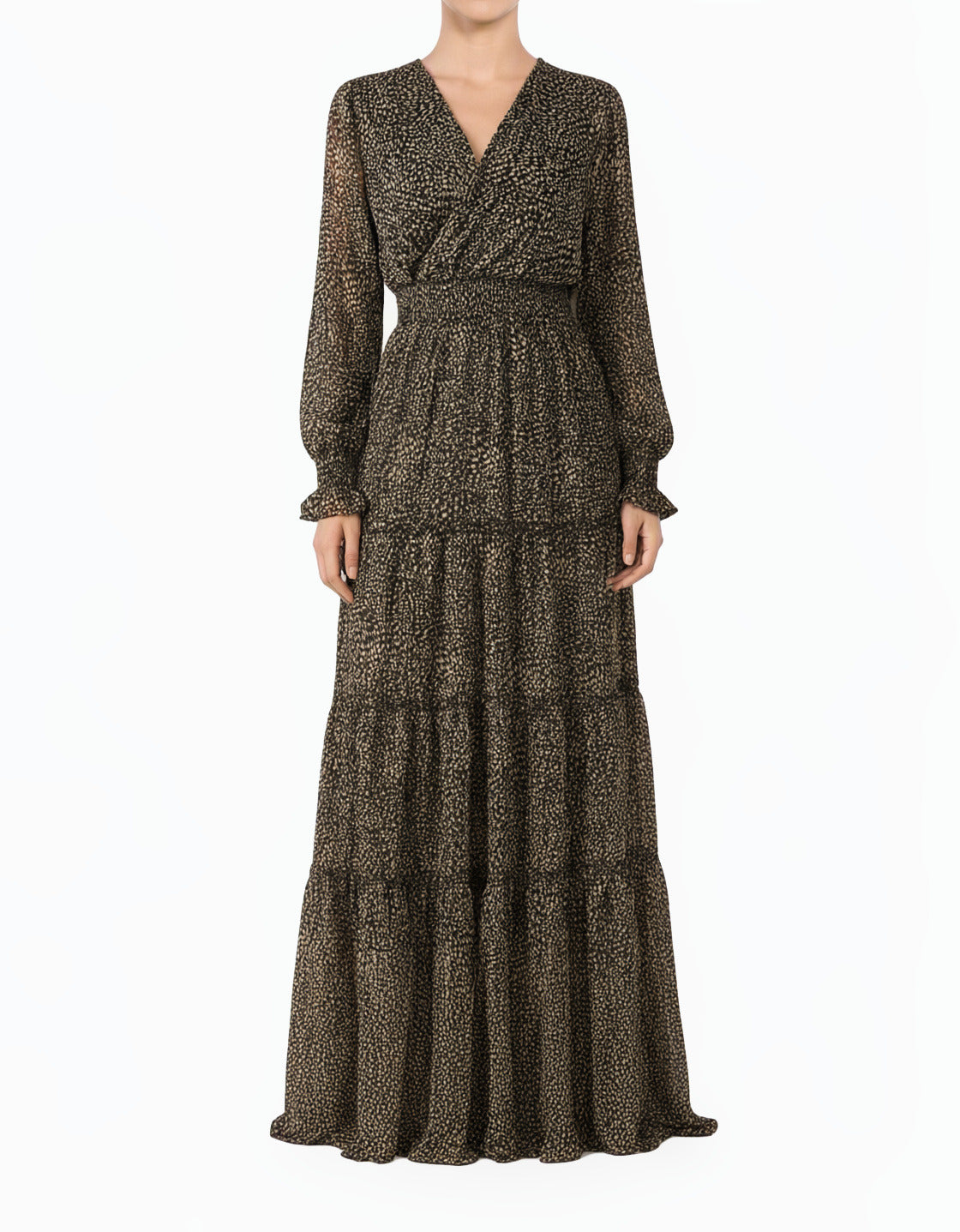 Pretty Petite Tiered Modest Maxi Dress