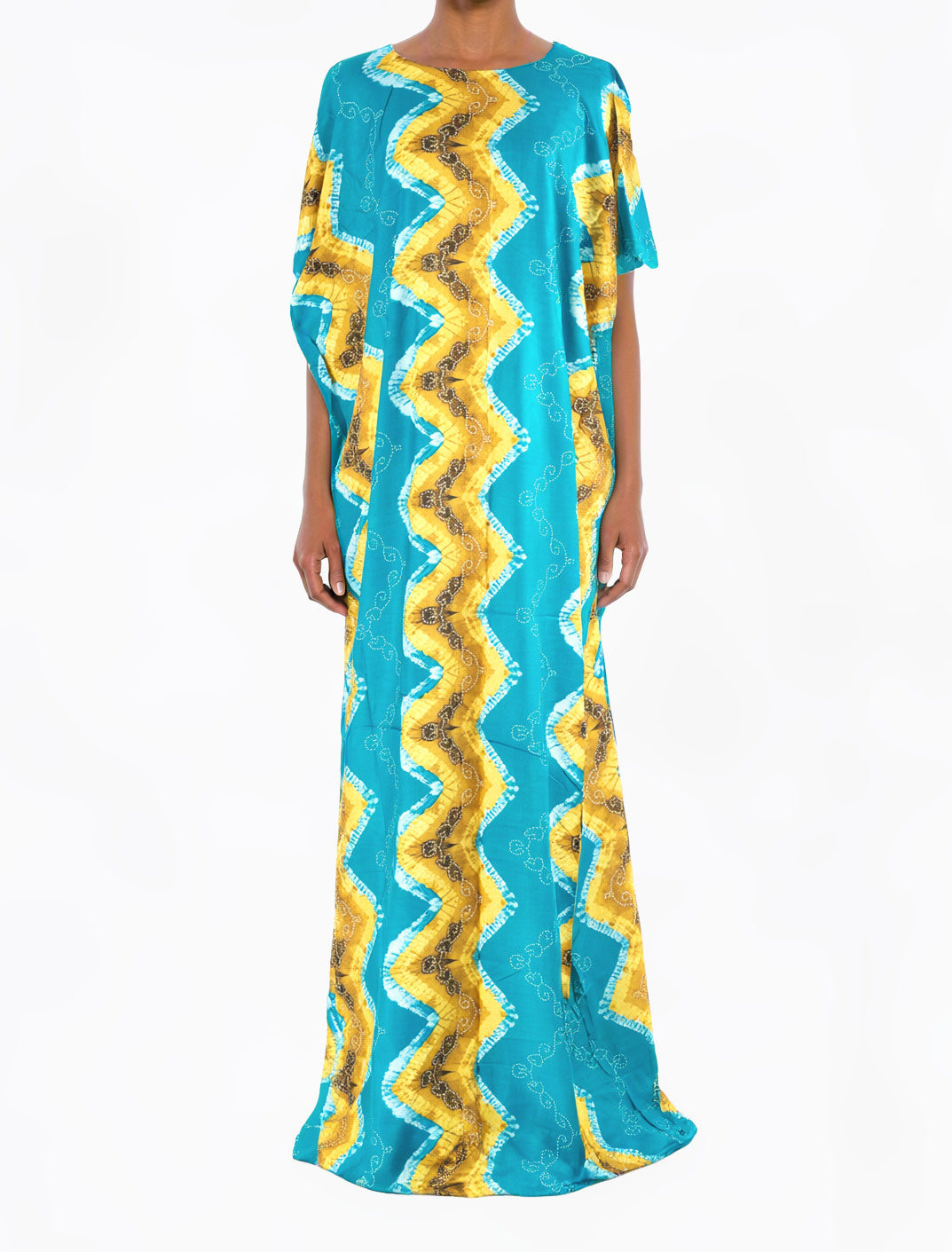 light blue Chevron print Bati Dress
