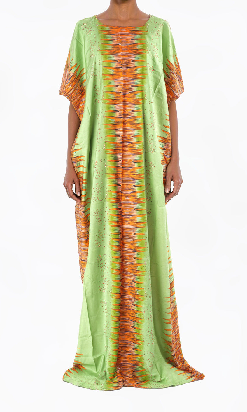 sage/orange justina Bati Dress
