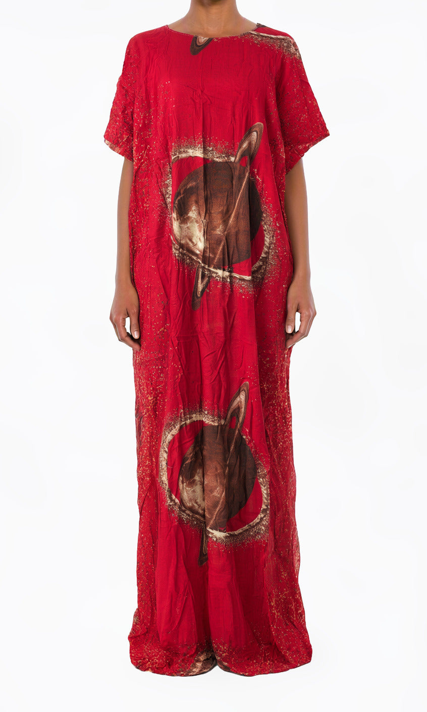 Red Saturn's Ember Bati Dress