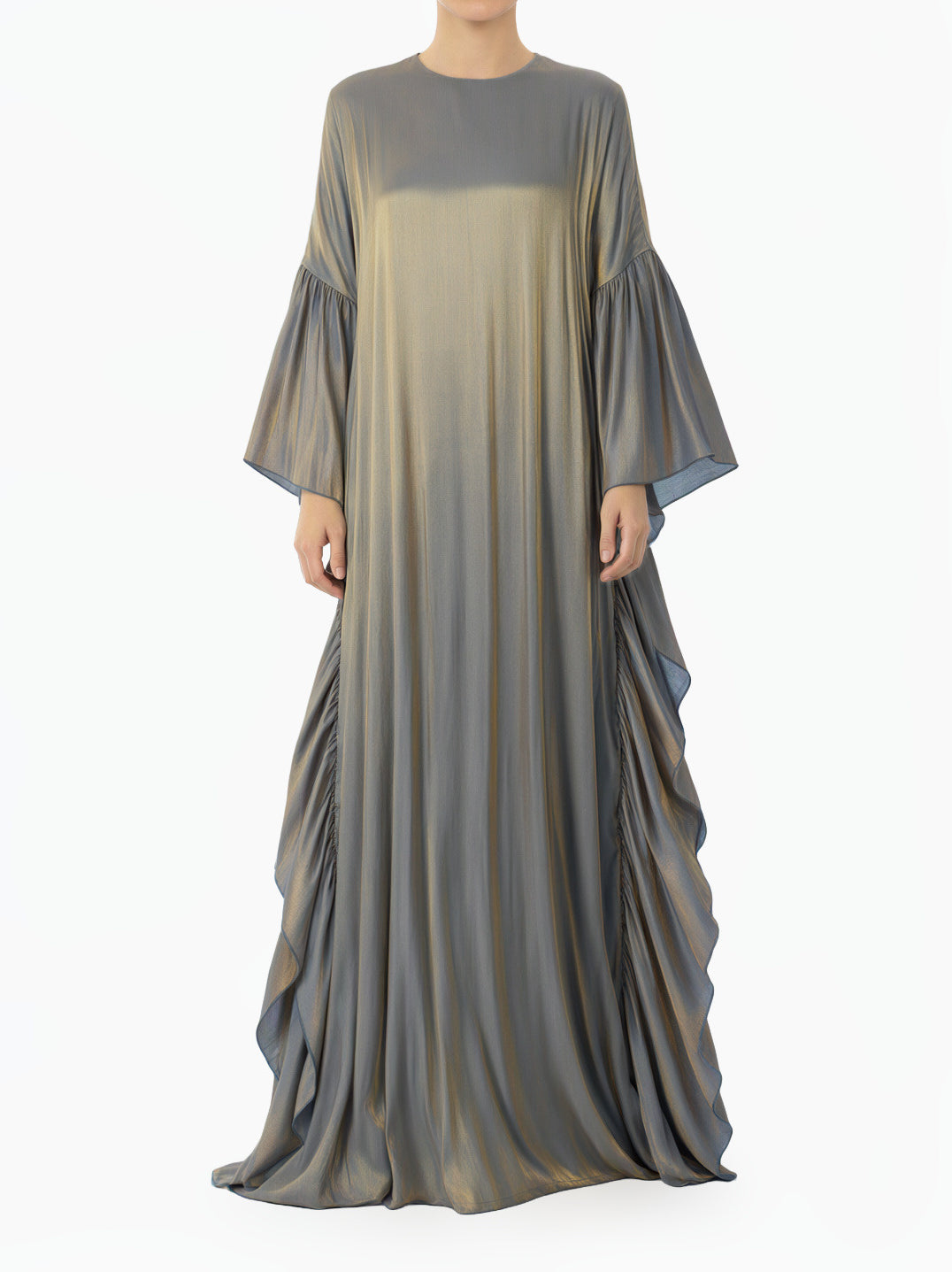 Dusty Blue Fairy Shimmer Modest Kaftan