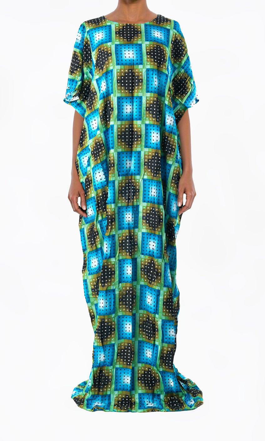 Blue/green Square's Ember Bati Dress