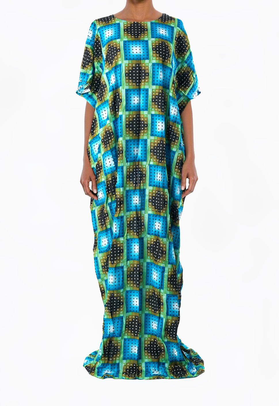 Blue/green Square's Ember Bati Dress