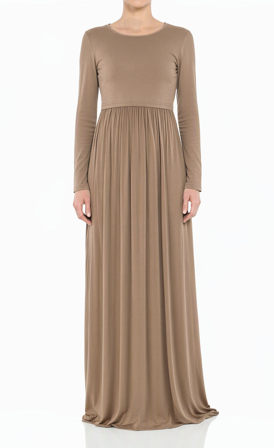Mocha Nursing-Friendly Super Soft Modest Maxi Dress