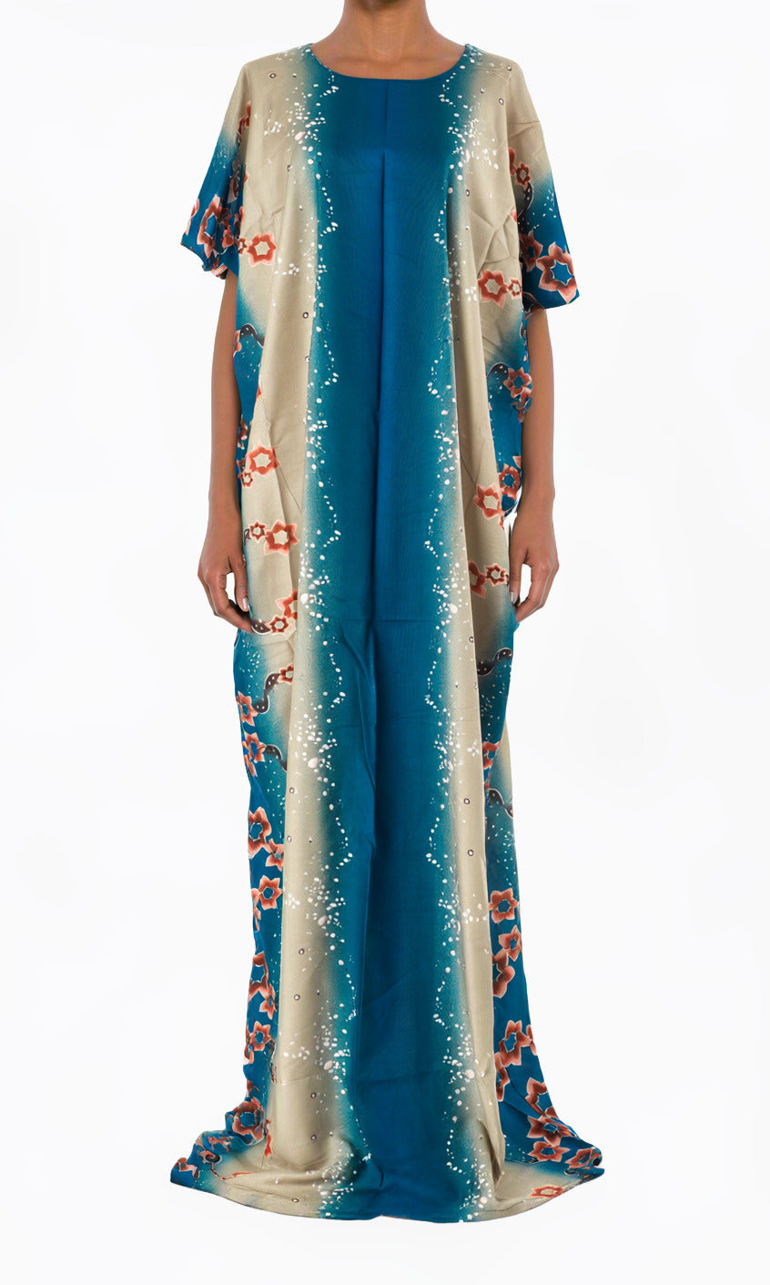 Teal Horizon Bati Dress