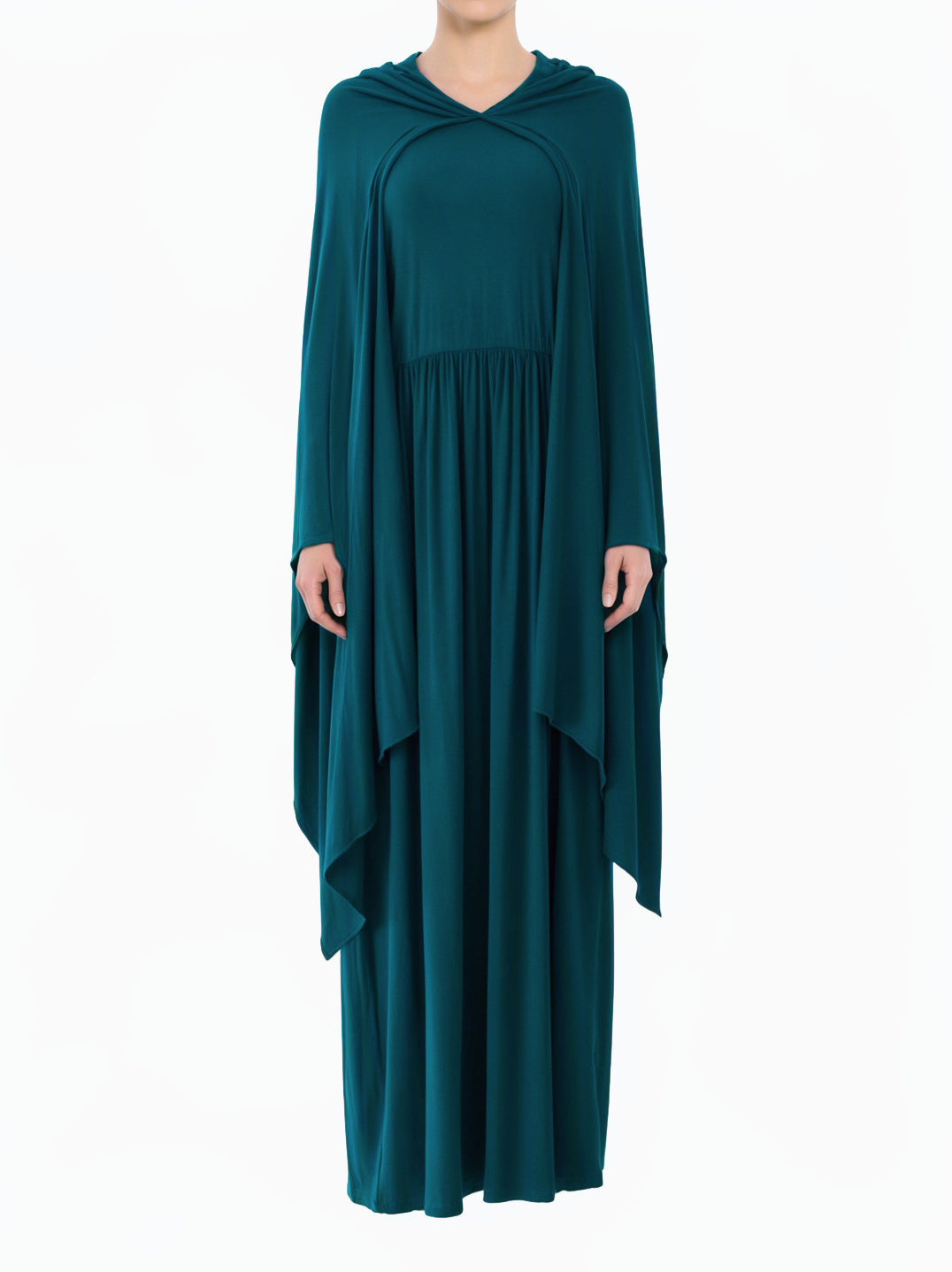 Teal Limited edition Jersey maxi dress with attached Hijab
