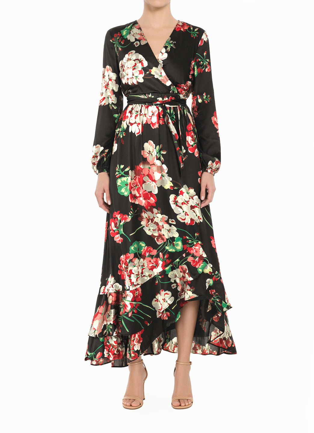 Black The Perfect mix of satin fabric and floral print