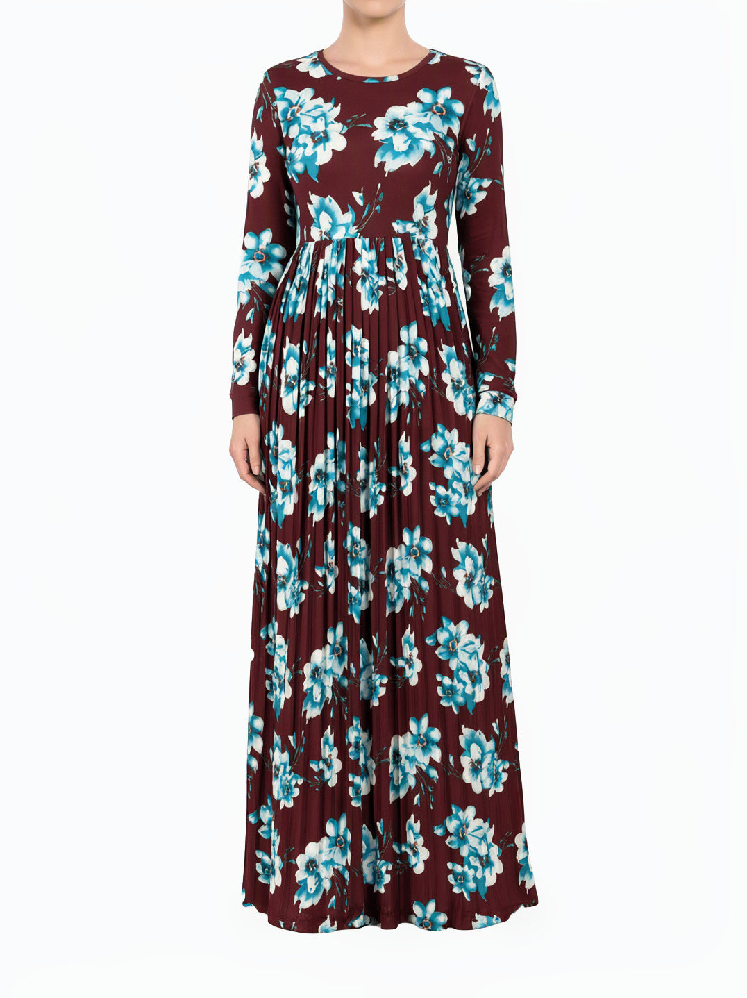 The Pleasant Pleated Modest Maxi Dress
