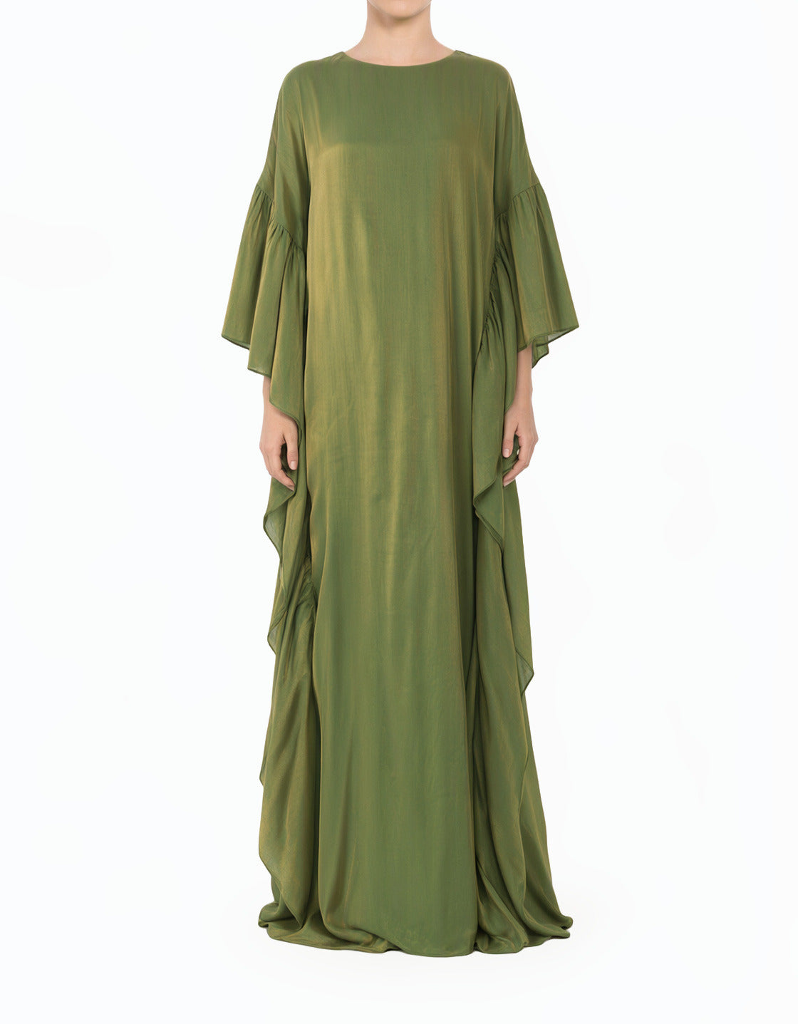 Zaytoon-green Fairy Shimmer Modest Kaftan
