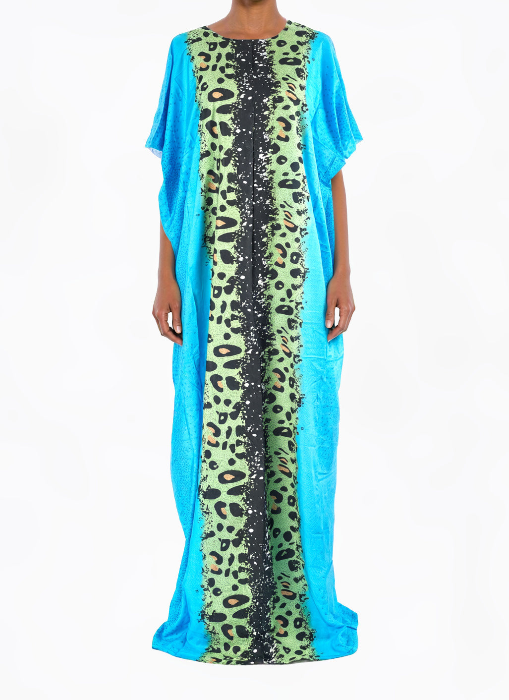 light blue Leopard splash Bati Dress