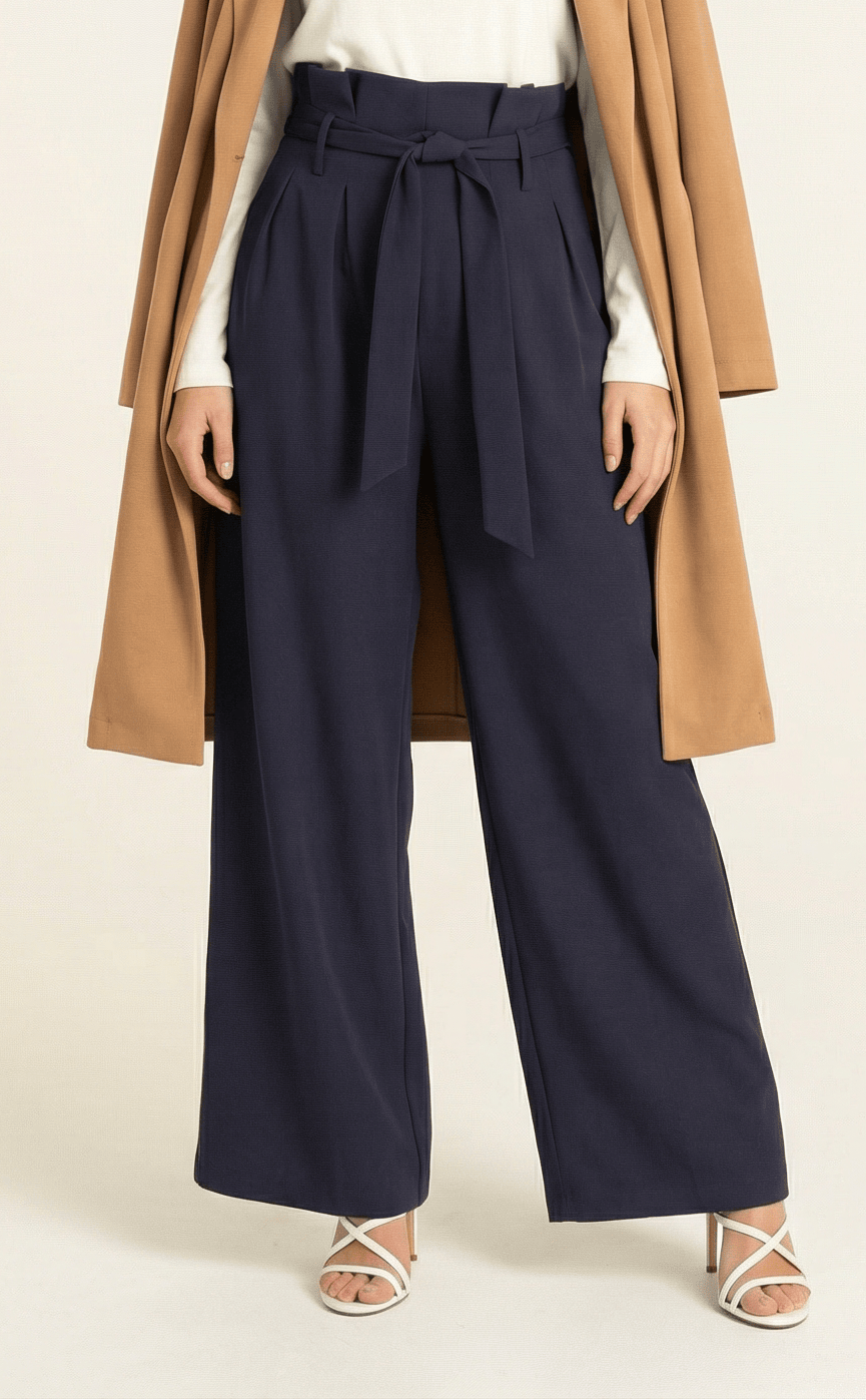 high waist pleats modest trousers Kabayare