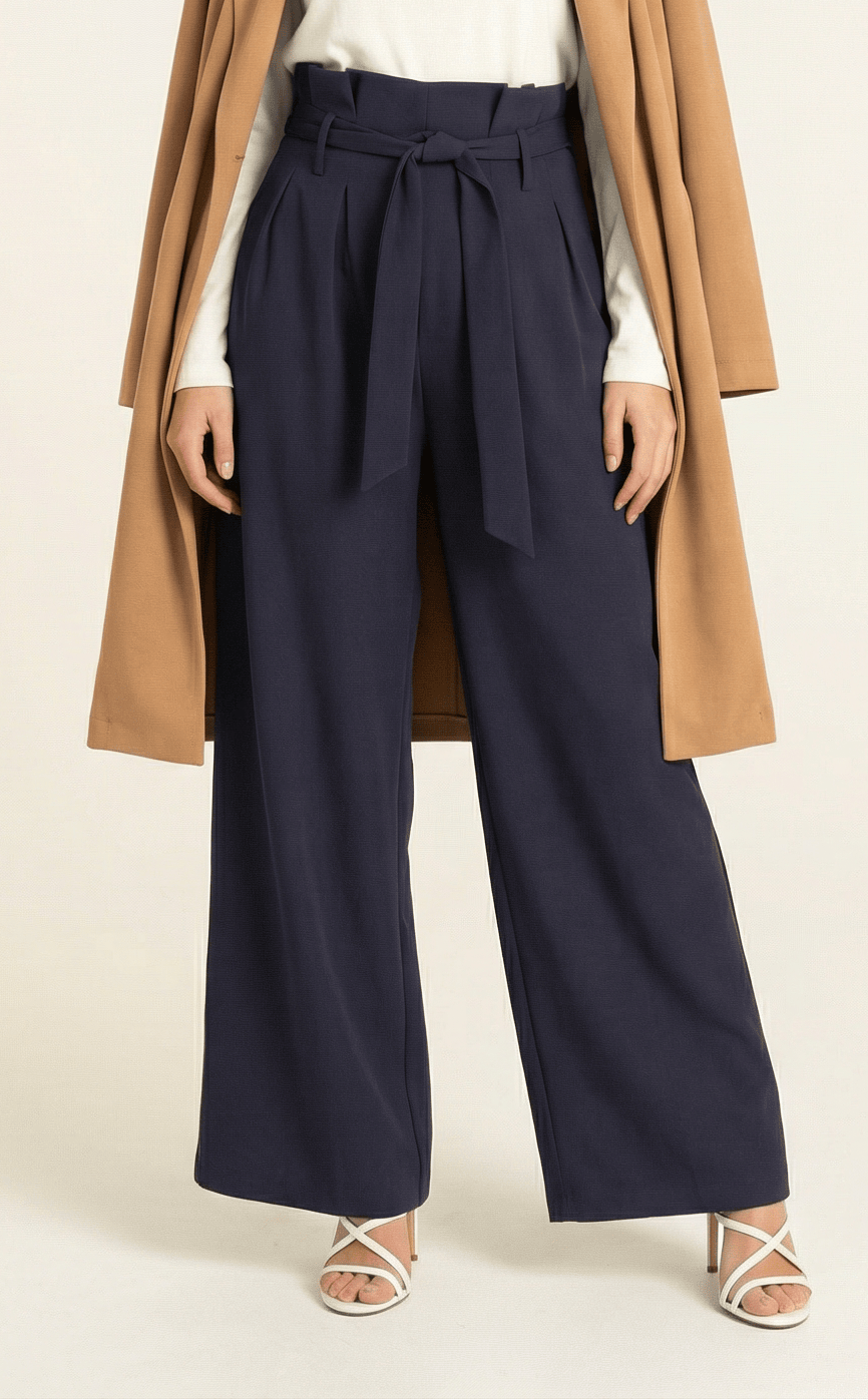 high waist pleats modest trousers Kabayare