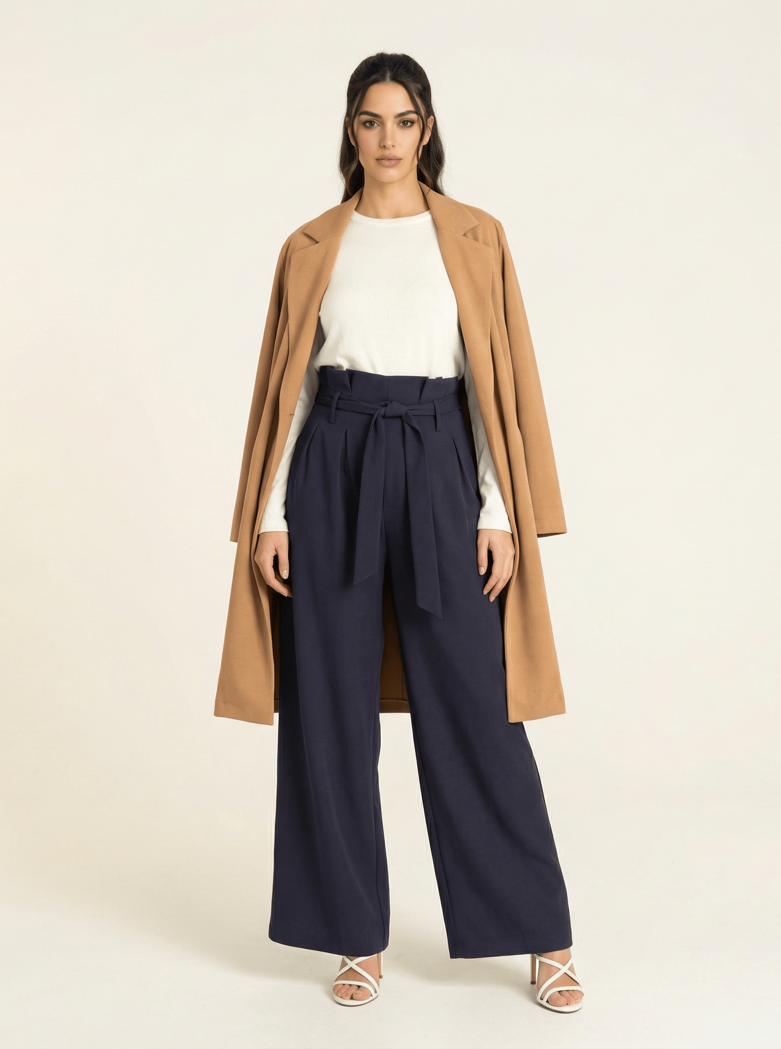 high waist pleats modest trousers Kabayare
